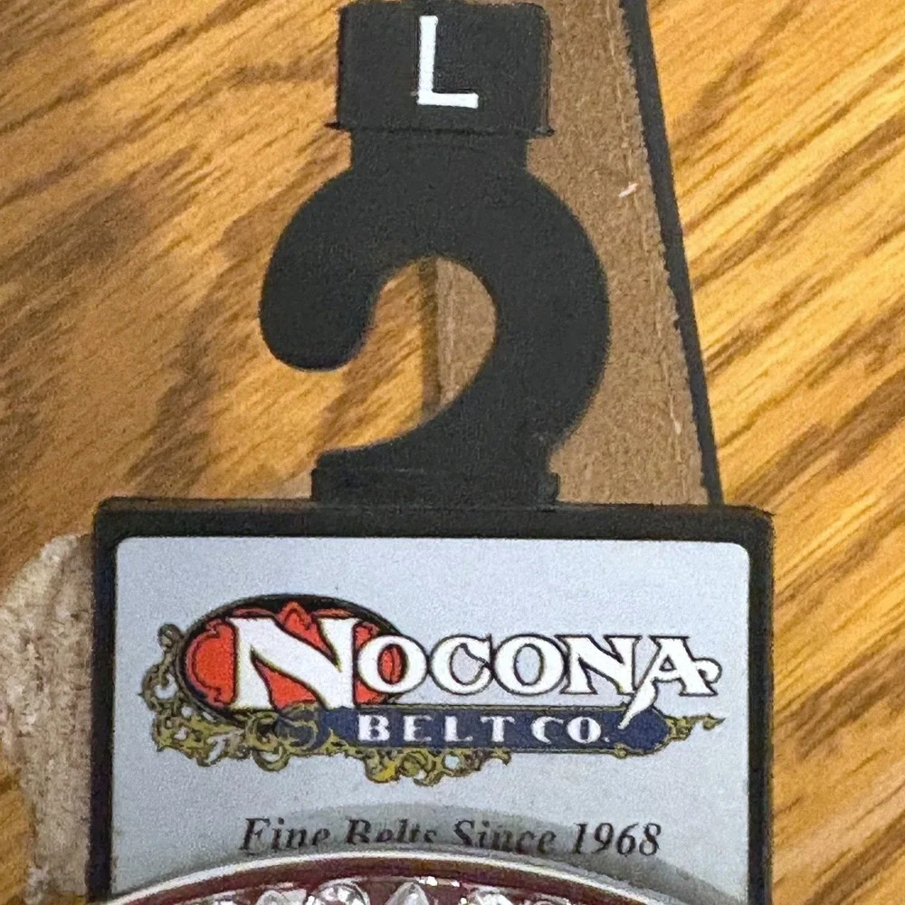 Nocona Belt Co Womens‎ Black Rhinestone Angel Wing Cross Western Belt N3490801 L